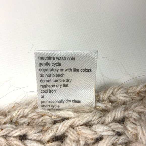 Anthropologie Elsamanda Open Knit Begie Sweater Italy Sz M - Picture 14 of 16